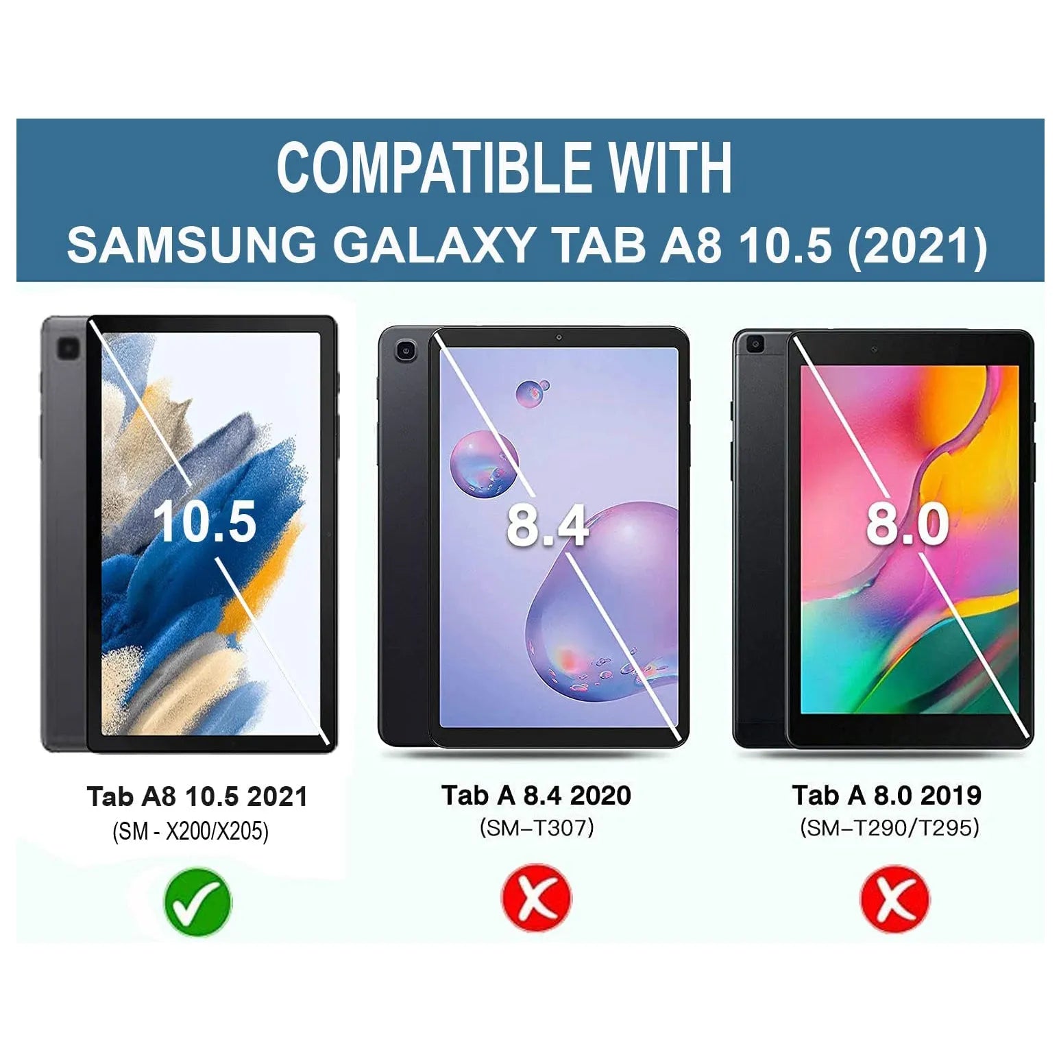 For Samsung Galaxy Tab A8 10.5" 2021 Tempered Glass Screen Protector