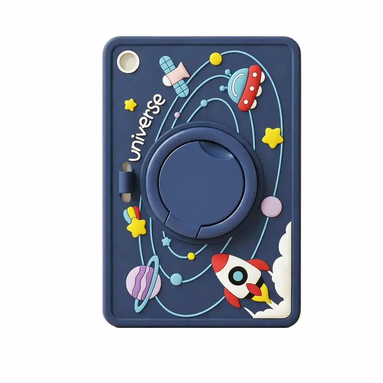 For Samsung Galaxy Tab A9 Plus / A11 Plus 11" Kids Silicone Ring Case Navy Blue Universe