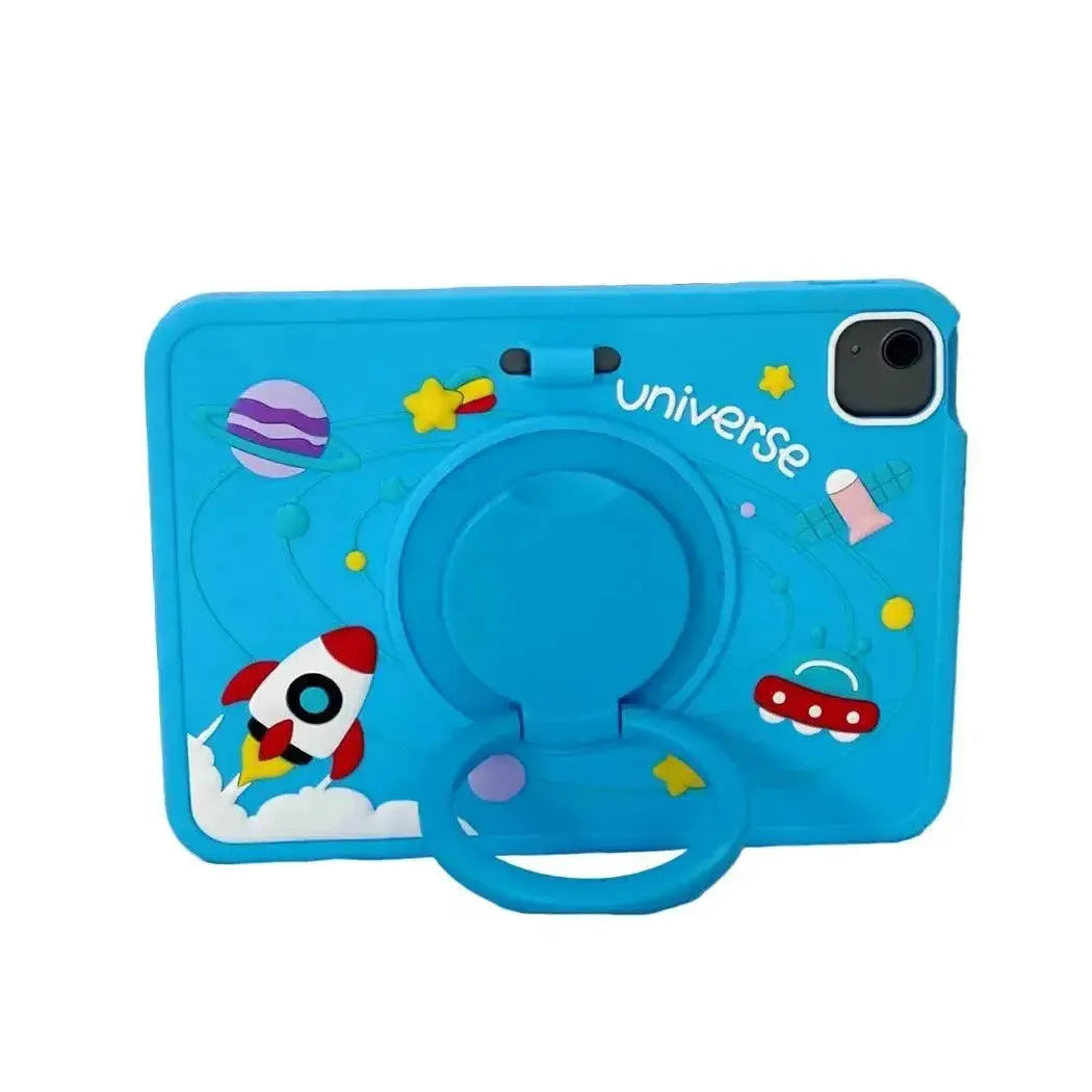 For Samsung Galaxy Tab A9 Plus / A11 Plus 11" Kids Silicone Ring Case Sky Blue Universe