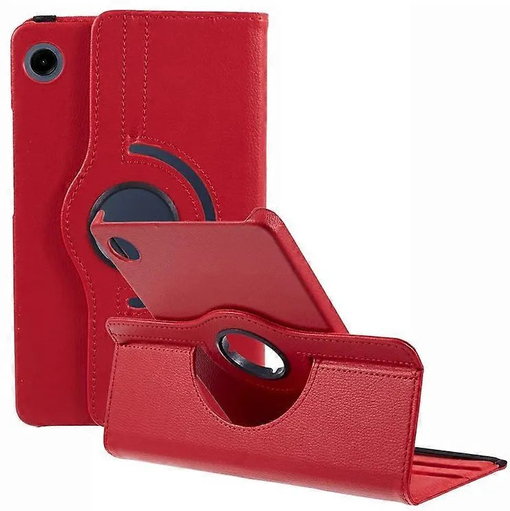 For Samsung Galaxy Tab A9 SM-X110 360 Rotation Wallet Case Red