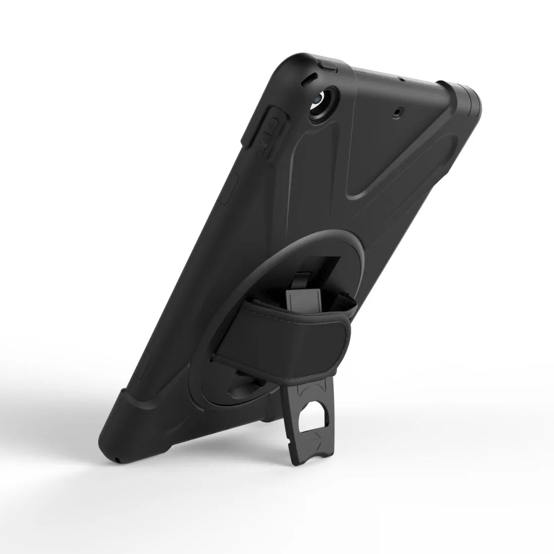 For Samsung Galaxy Tab S6 360 Degree Rotation PC + Silicone Protective Case With Holder & Hand-strap Light Green