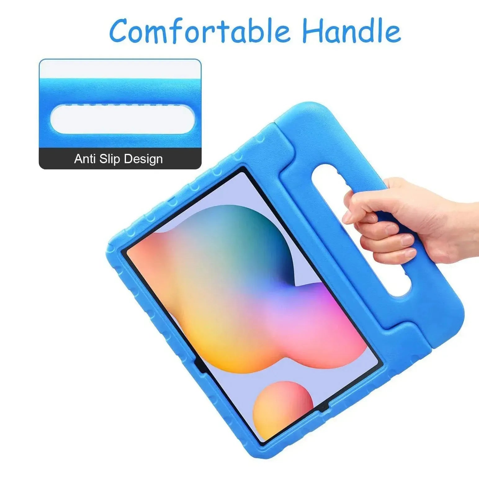 For Samsung Galaxy Tab S6 Lite Kids Case Shockproof Cover With Stand - Blue