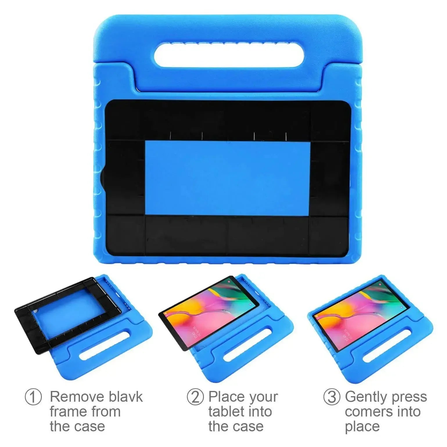 For Samsung Galaxy Tab S6 Lite Kids Case Shockproof Cover With Stand - Blue