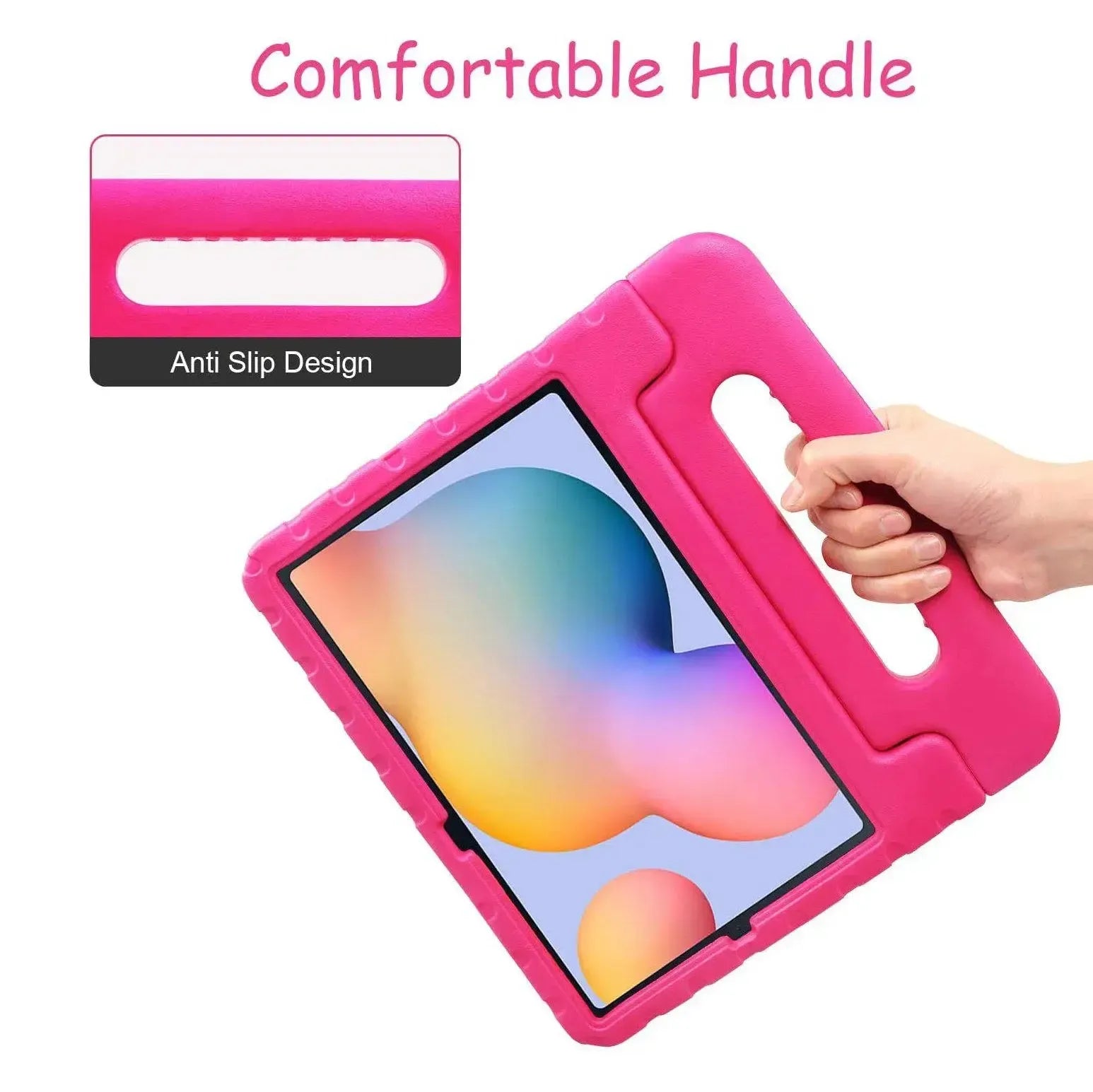 For Samsung Galaxy Tab S6 Lite Kids Case Shockproof Cover With Stand - Pink