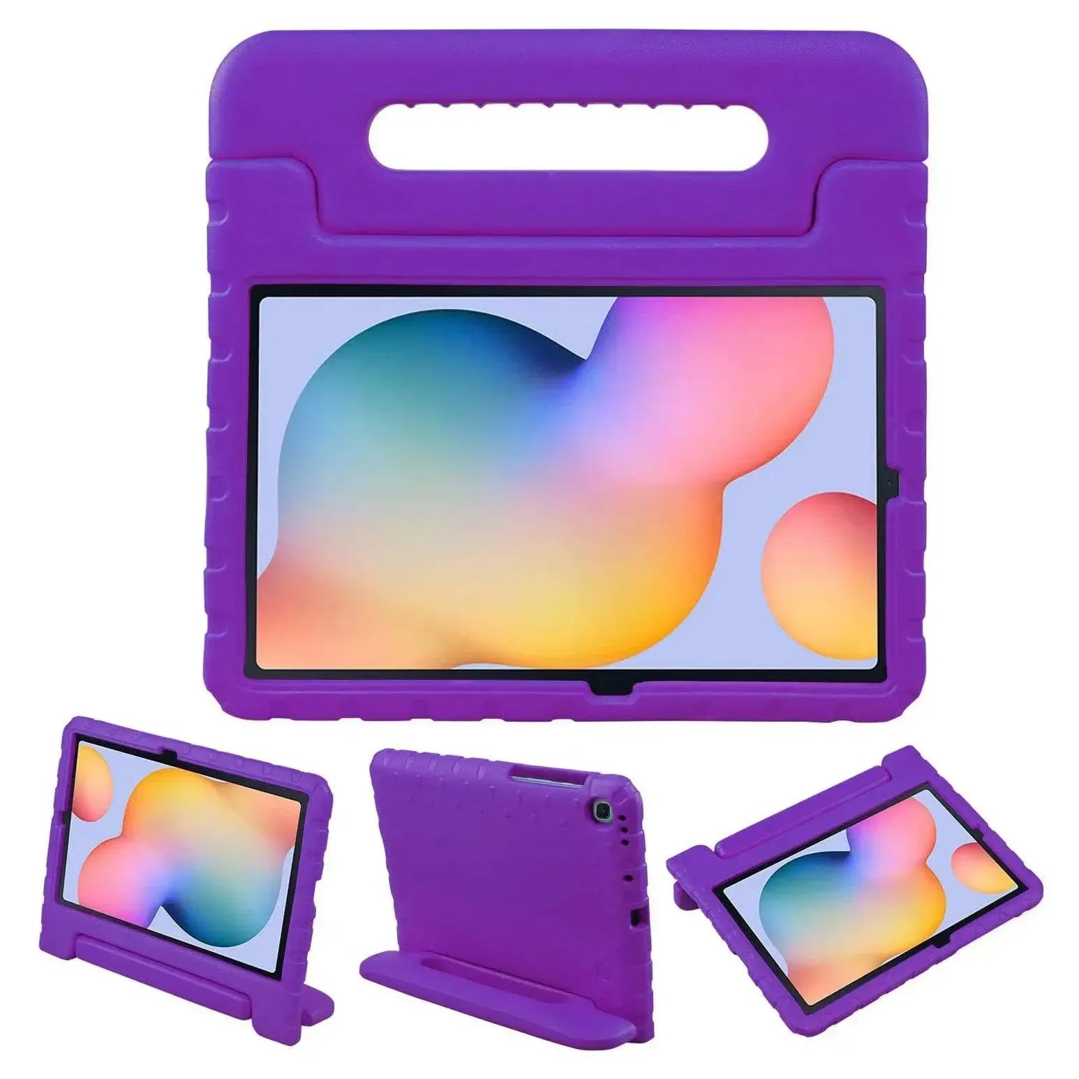 For Samsung Galaxy Tab S6 Lite Kids Case Shockproof Cover With Stand - Purple