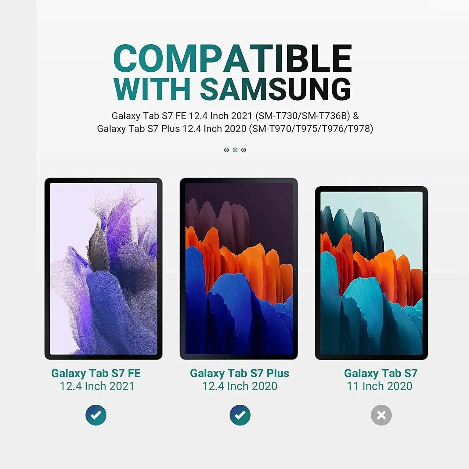 For Samsung Galaxy Tab S7 FE Tempered Glass Screen Protector