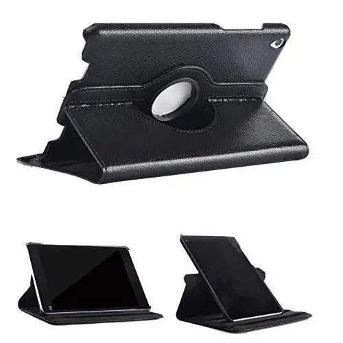 For Samsung Galaxy Tab S7+ (SM-T970) / S8+ (SM-X800) 360 Rotation Wallet Case - Black