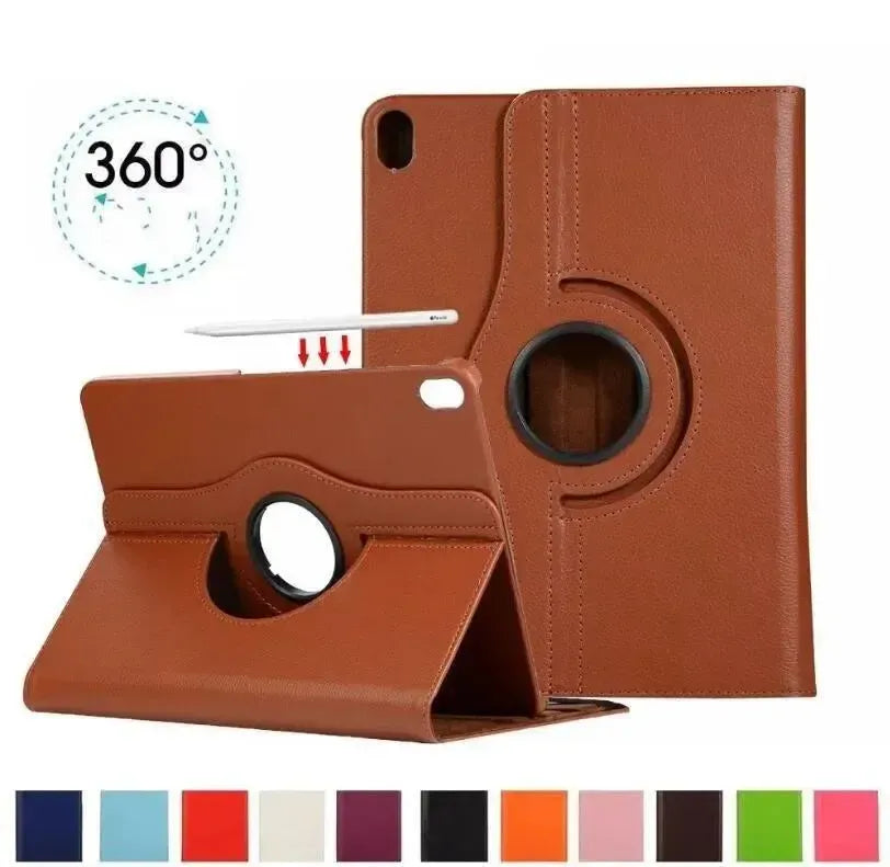 For Samsung Galaxy Tab S7+ (SM-T970) / S8+ (SM-X800) 360 Rotation Wallet Case - Brown