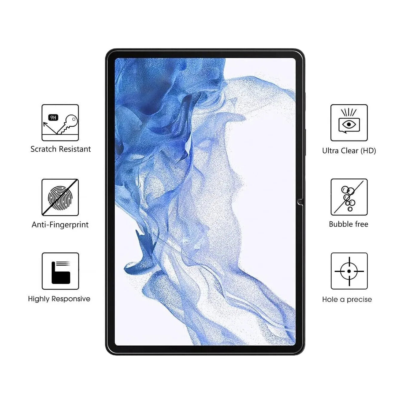 For Samsung Galaxy Tab S9 FE Tempered Glass Screen Protector