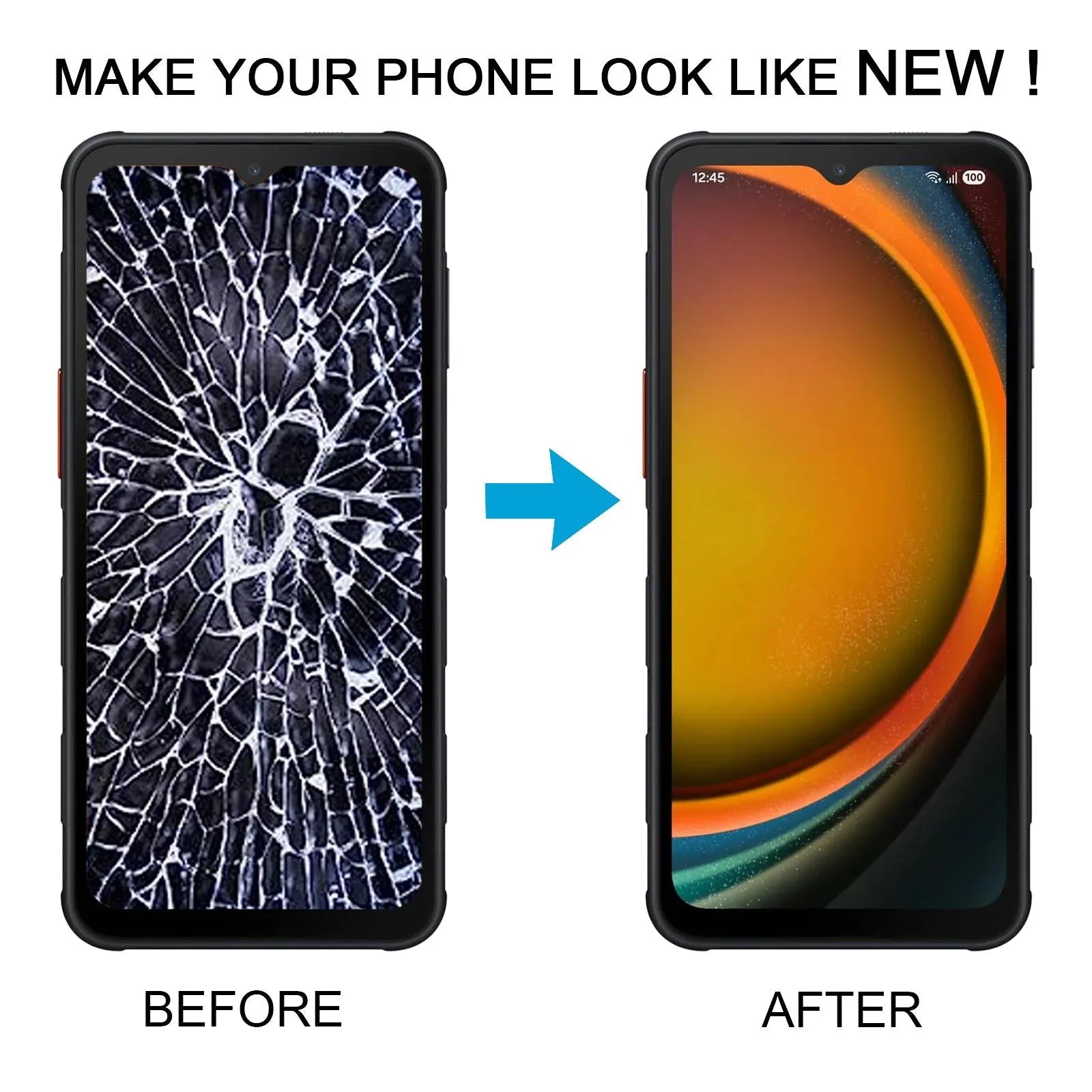 For Samsung Galaxy Xcover 7 Replacement LCD Touch Screen Assembly - Black