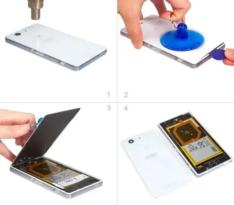 For Sony Xperia Z3 Compact Battery Cover Rear Glass Replacement With Adhesive White