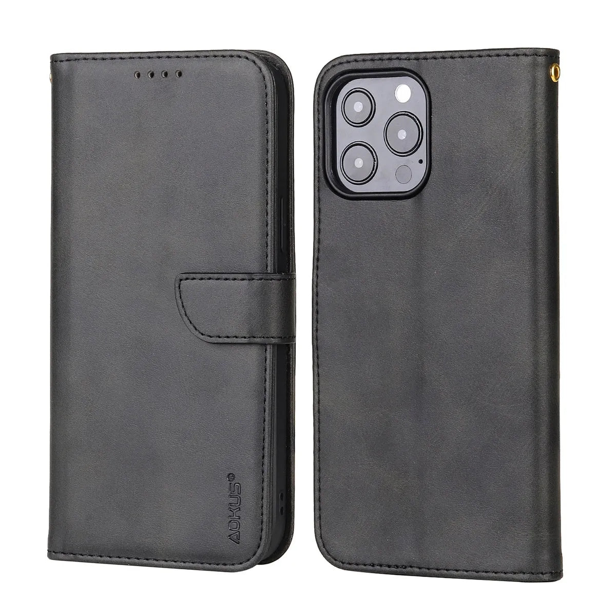 For Xiaomi 13 Lite 5G Premium Aokus Wallet Case Black