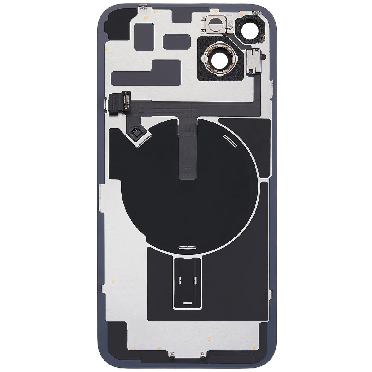 For iPhone 14 Plus Back Glass With MagSafe Magnet, NFC & Flashlight Flex Pulled - Grade B - Purple