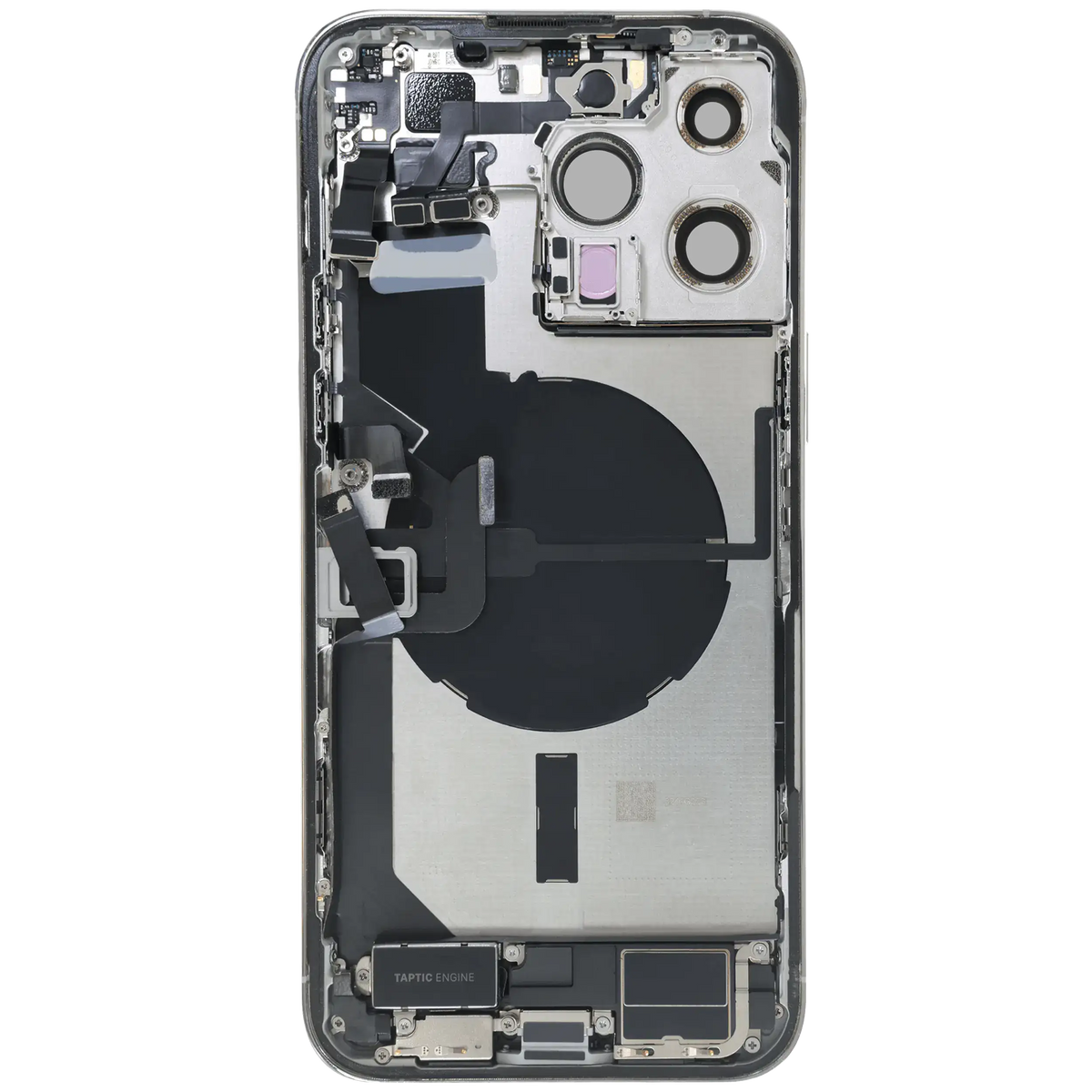For iPhone 14 Pro Max Back Housing With Charging Port & Small Parts EU / Global Version Pulled - Grade B - Silver