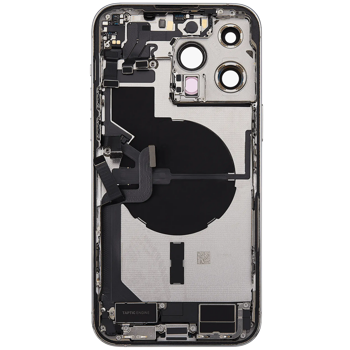 For iPhone 14 Pro Max Back Housing With Charging Port & Small Parts US Version Pulled - Grade A - Silver