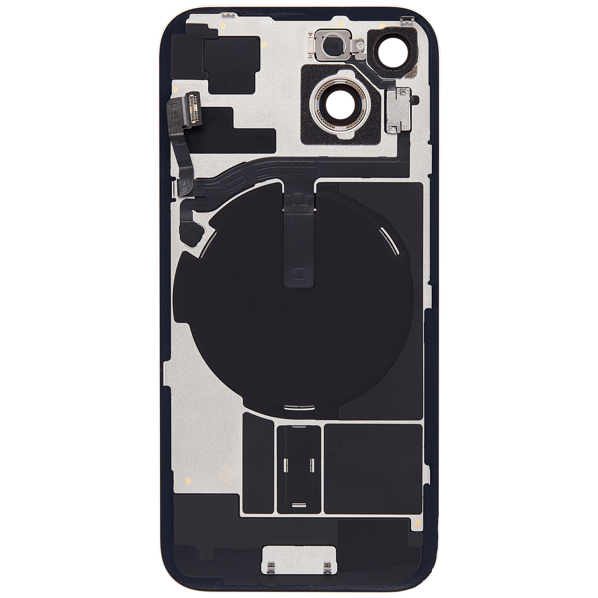 For iPhone 15 Back Glass With MagSafe Magnet, NFC & Flashlight Flex Pulled - Grade A - Yellow