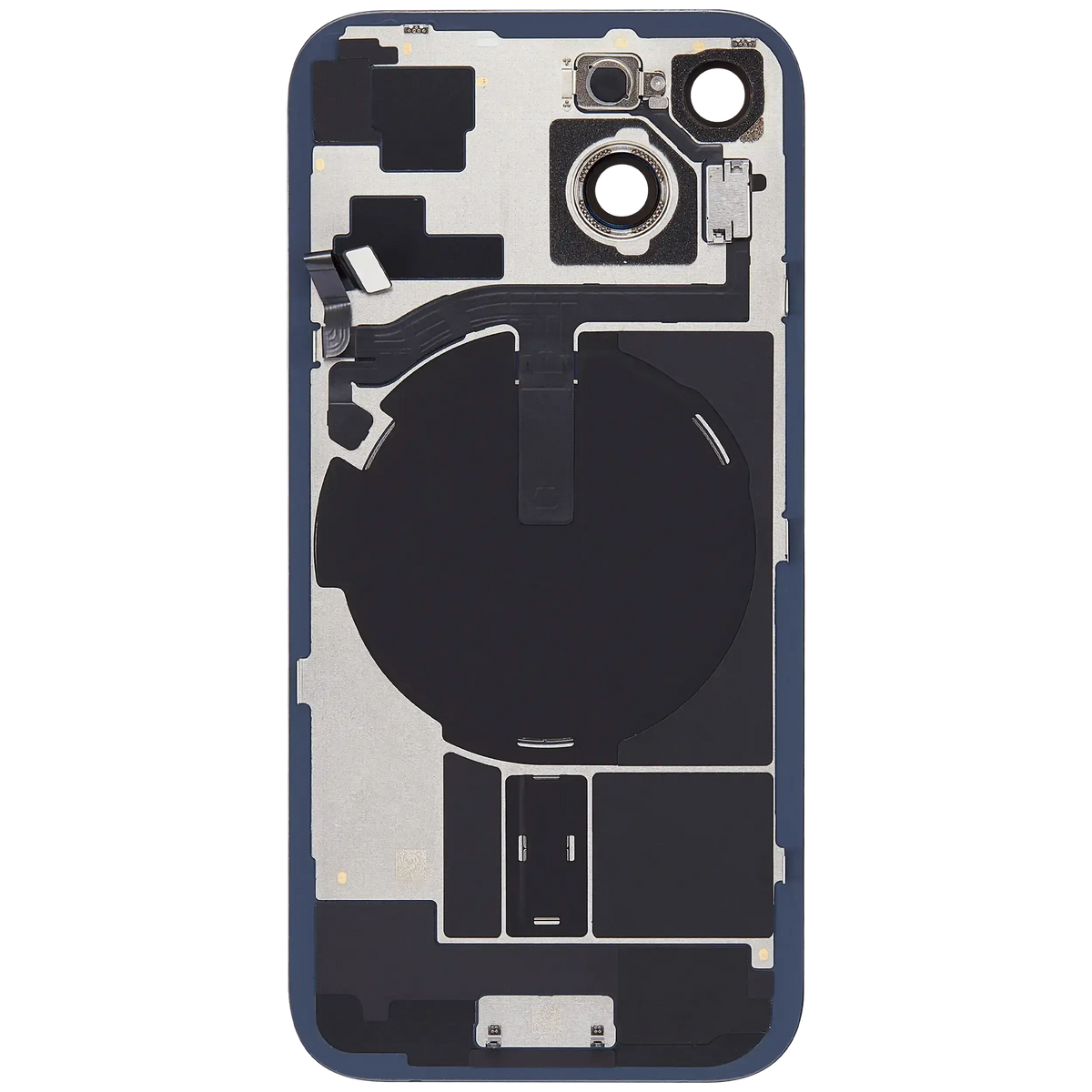 For iPhone 15 Back Glass With MagSafe Magnet, NFC & Flashlight Flex Pulled - Grade C - Black