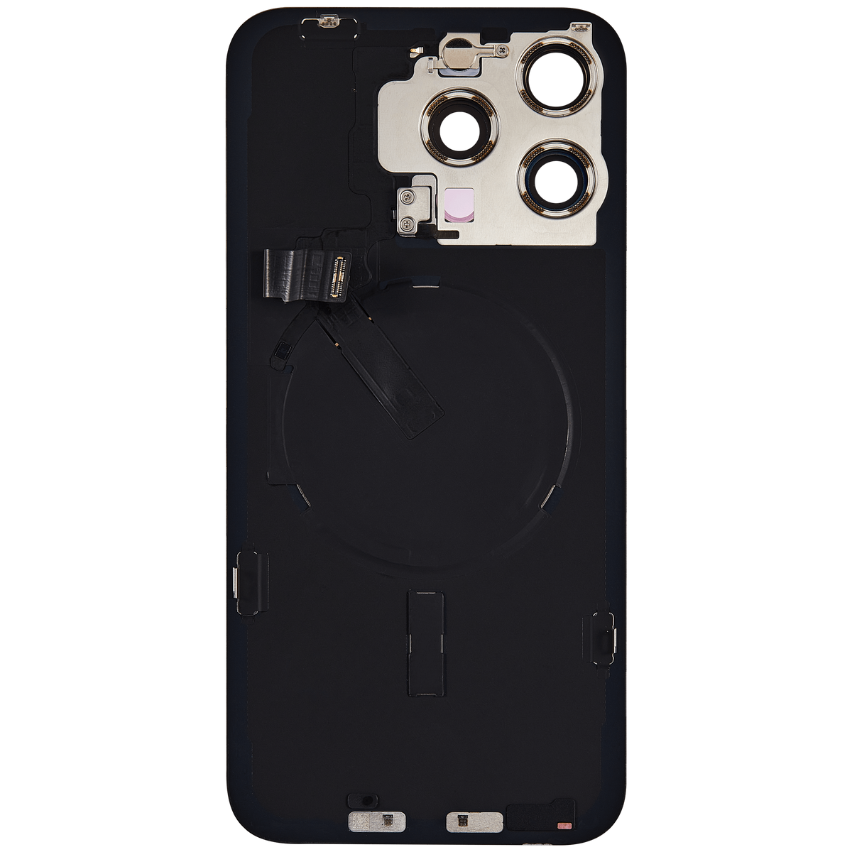 For iPhone 15 Pro Max Back Glass With MagSafe Magnet, NFC & Flashlight Flex Pulled - Grade A - Natural Titanium