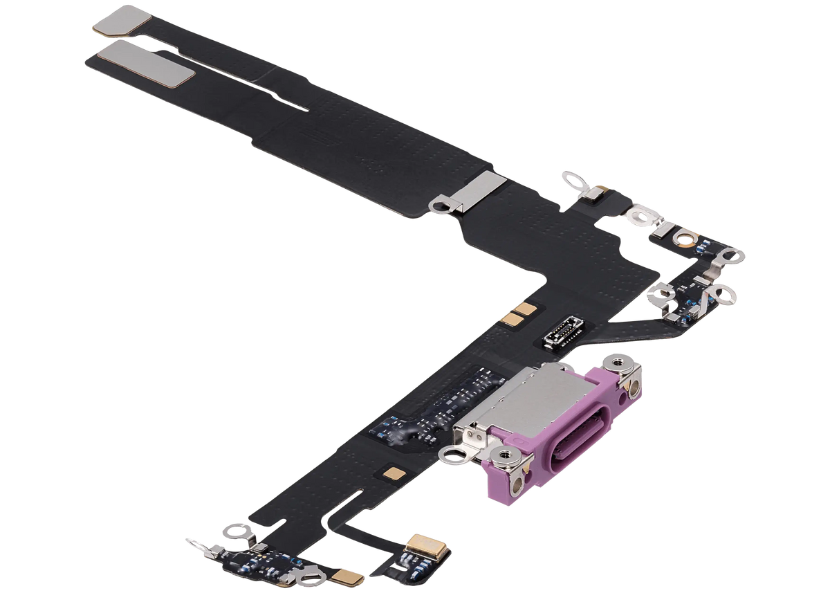 For iPhone 16 Charging Port Flex Cable Pulled - Pink