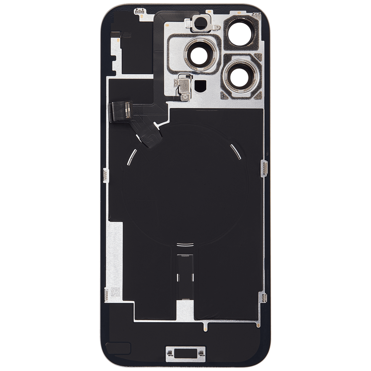 For iPhone 16 Pro Max Back Glass With MagSafe Magnet, NFC & Flashlight Flex Pulled - Grade C - Natural Titanium