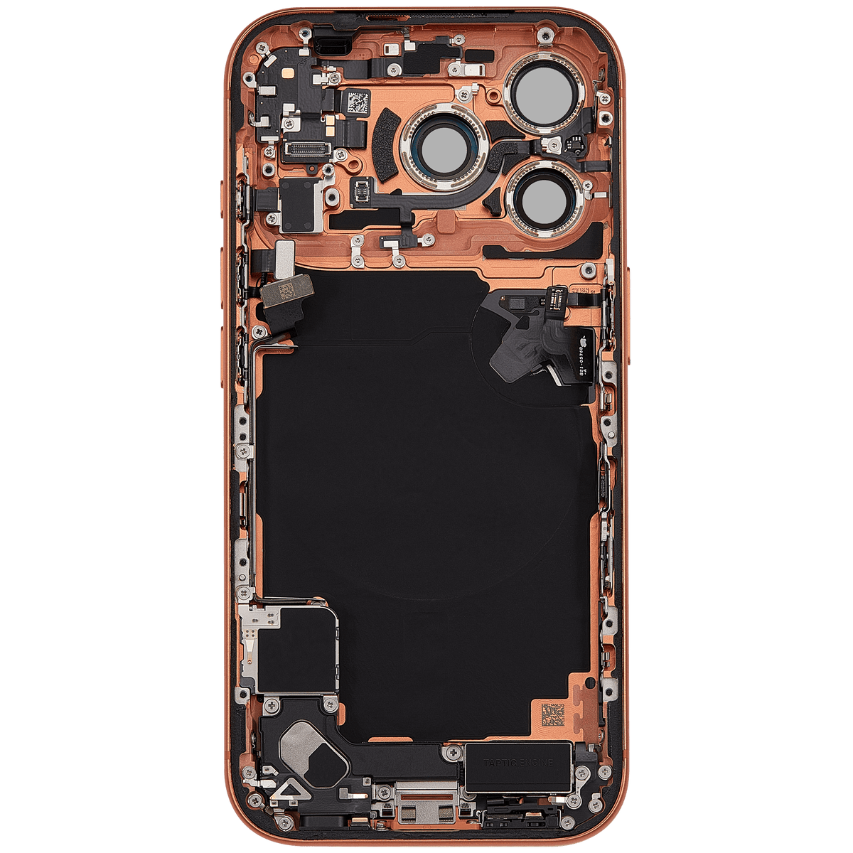 For iPhone 17 Pro Back Housing With Charging Port & Small Parts EU / Global Version Pulled - Grade C - Cosmic Orange