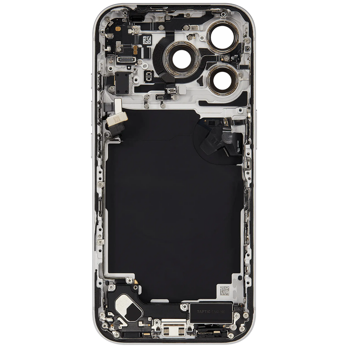 For iPhone 17 Pro Back Housing With Charging Port & Small Parts US Version Pulled - Grade C - Silver