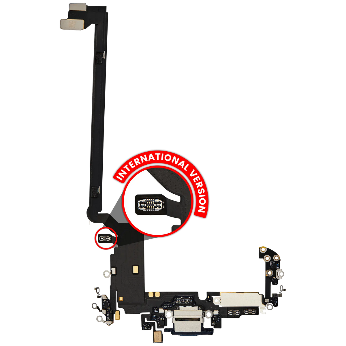 For iPhone 17 Pro Max Charging Port Flex Cable International Version Pulled - Deep Blue
