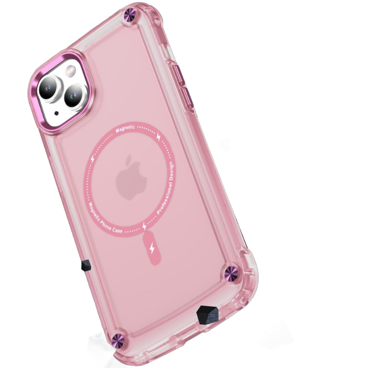 For Apple iPhone 12 / 12 Pro Shockproof Bumper Magsafe Case Pink
