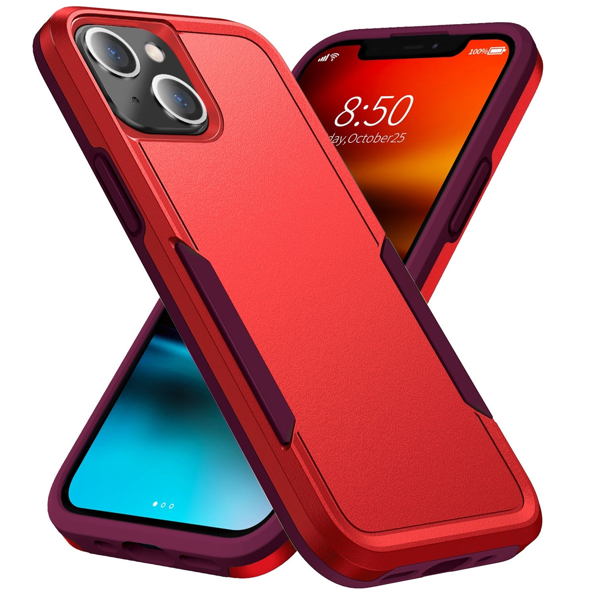 For Samsung Galaxy A32 5G Symmetry Exploiter Case Red-www.firsthelptech.ie