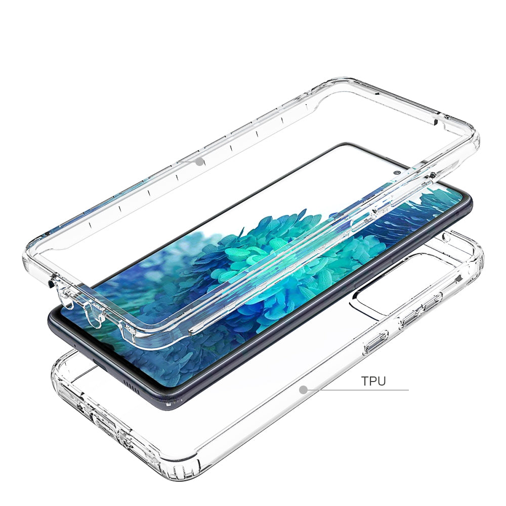 For Samsung Galaxy A42 5G 2 in 1 Hybrid Dual Layer Shockproof Case Transparent-www.firsthelptech.ie