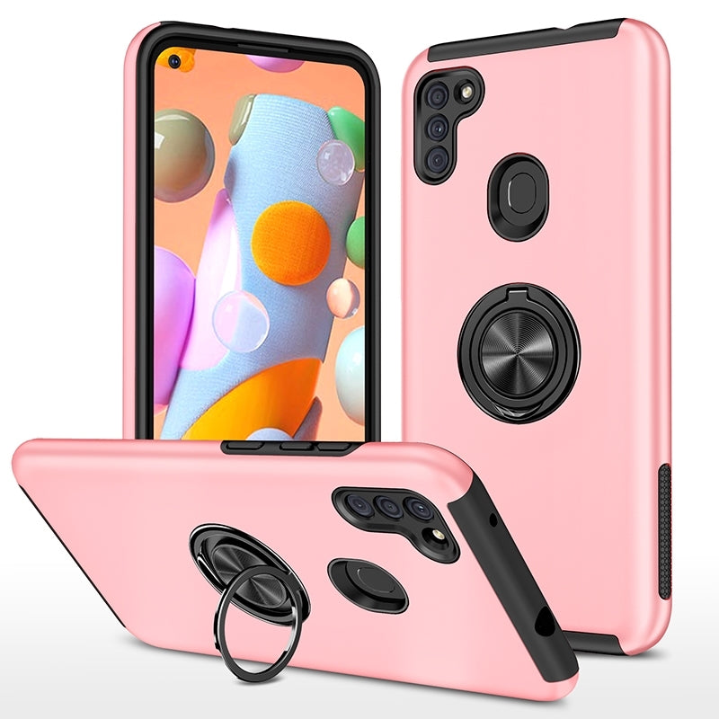 For Samsung Galaxy A55 5G Dual Layer Invisible Ring Case Pink-www.firsthelptech.ie