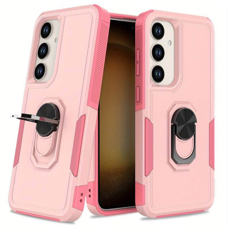 For Samsung Galaxy A55 5G Hard Exploiter Ring Case Pink