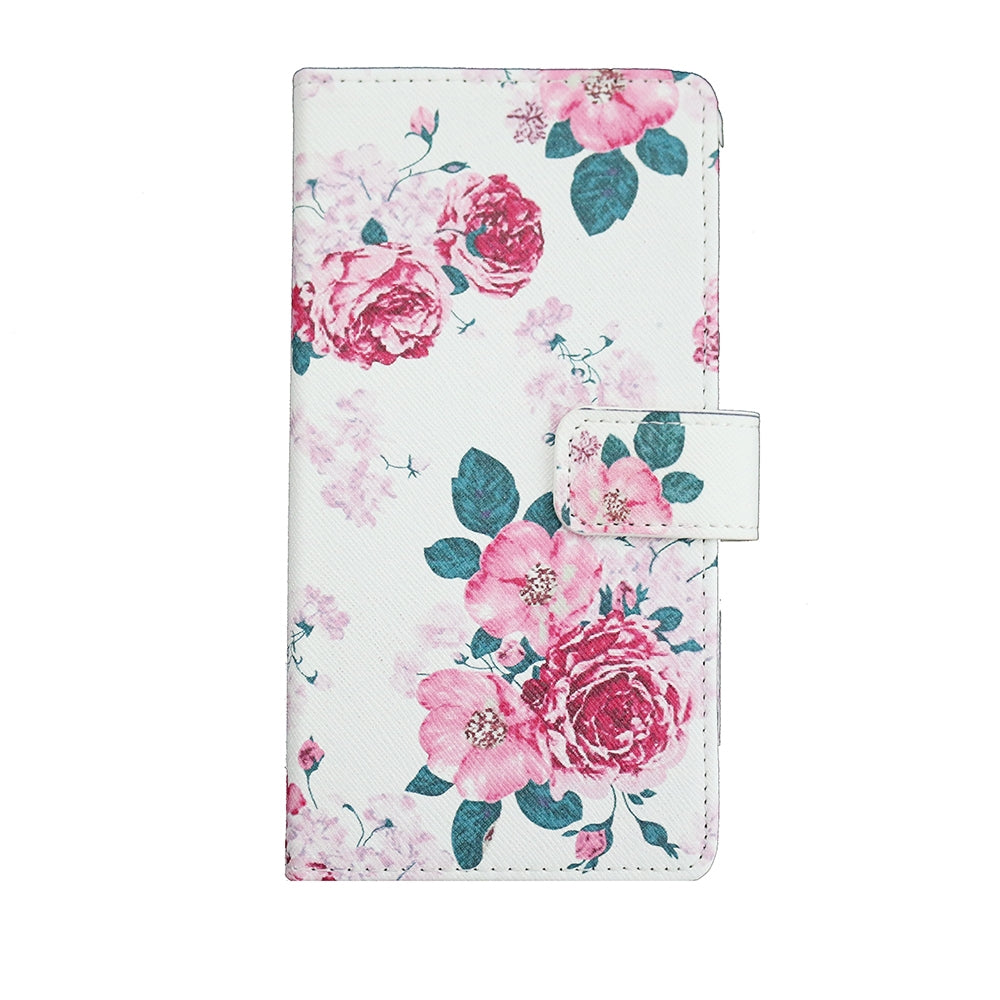 For Samsung Galaxy A6 2018 Pink Flower Wallet Case