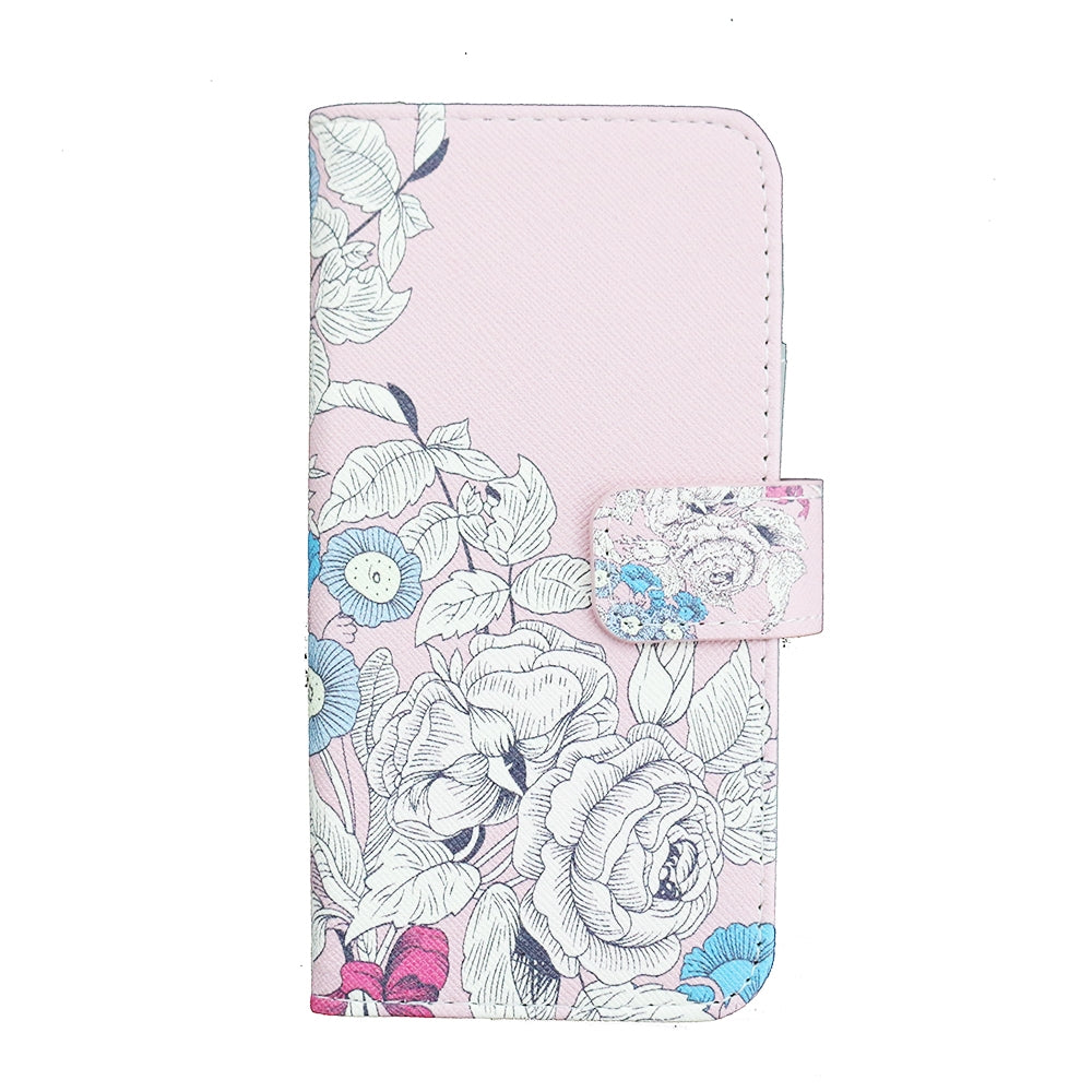 For Samsung Galaxy A6 2018 White Flower Wallet Case