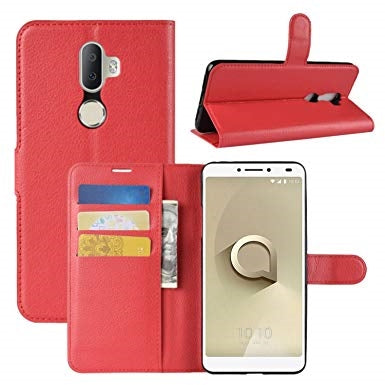 For Samsung Galaxy A6 Plus 2018/J8 2018 Wallet Case Red
