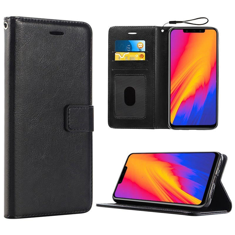 For Samsung Galaxy Note 10 Wallet Case Black
