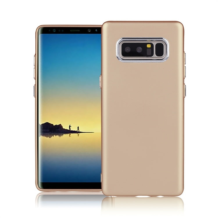 For Samsung Galaxy Note 8 N950F Rubber TPU Case with Metal Key Gold