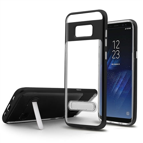 For Samsung Galaxy Note 8 N950F Transparent Case With Stander Black-www.firsthelptech.ie