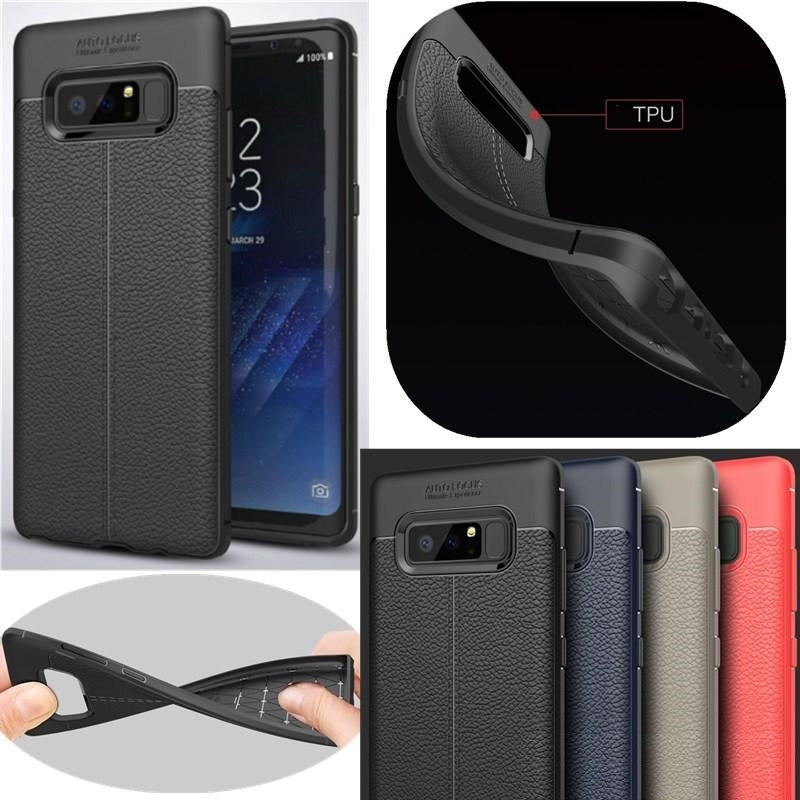 For Samsung Galaxy Note 9 Autofocus Shockproof Lichi Gel Case Red