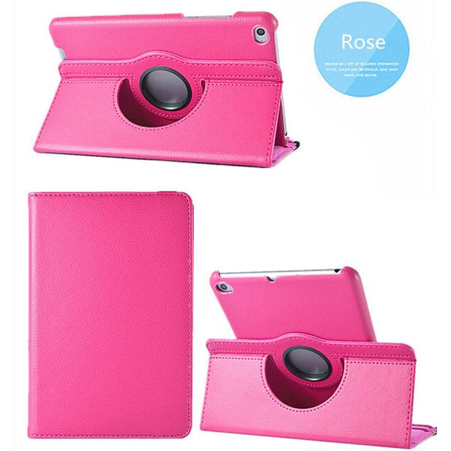 For Samsung Galaxy Tab A 8.4 2020 SM-T307 360 Rotaion Wallet Case Rose