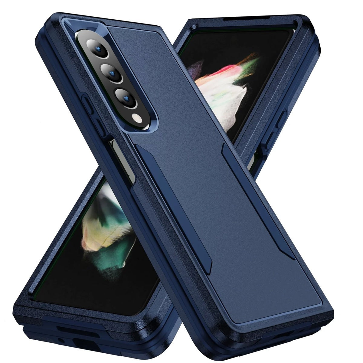 For Samsung Galaxy Z Fold 4 Symmetry Exploiter Case Blue-www.firsthelptech.ie