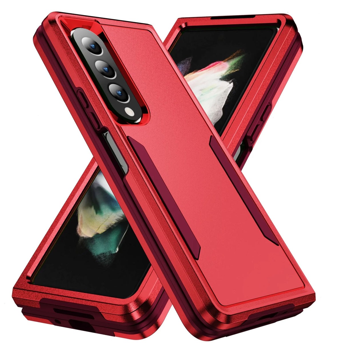 For Samsung Galaxy Z Fold 4 Symmetry Exploiter Case Red-www.firsthelptech.ie