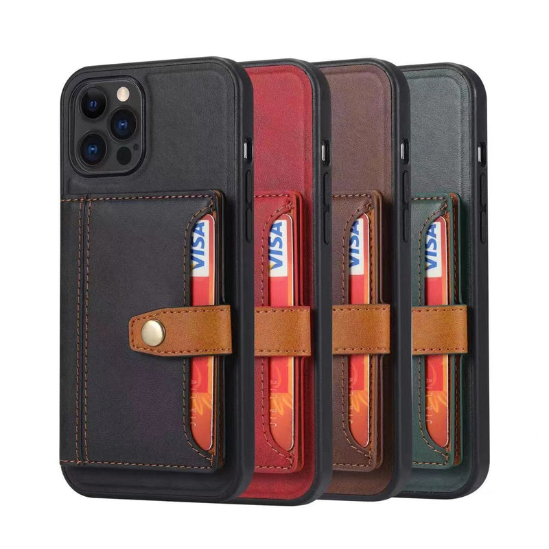 For Samsung Galaxy S23 Premium Aokus Card Pack Wallet Case Brown