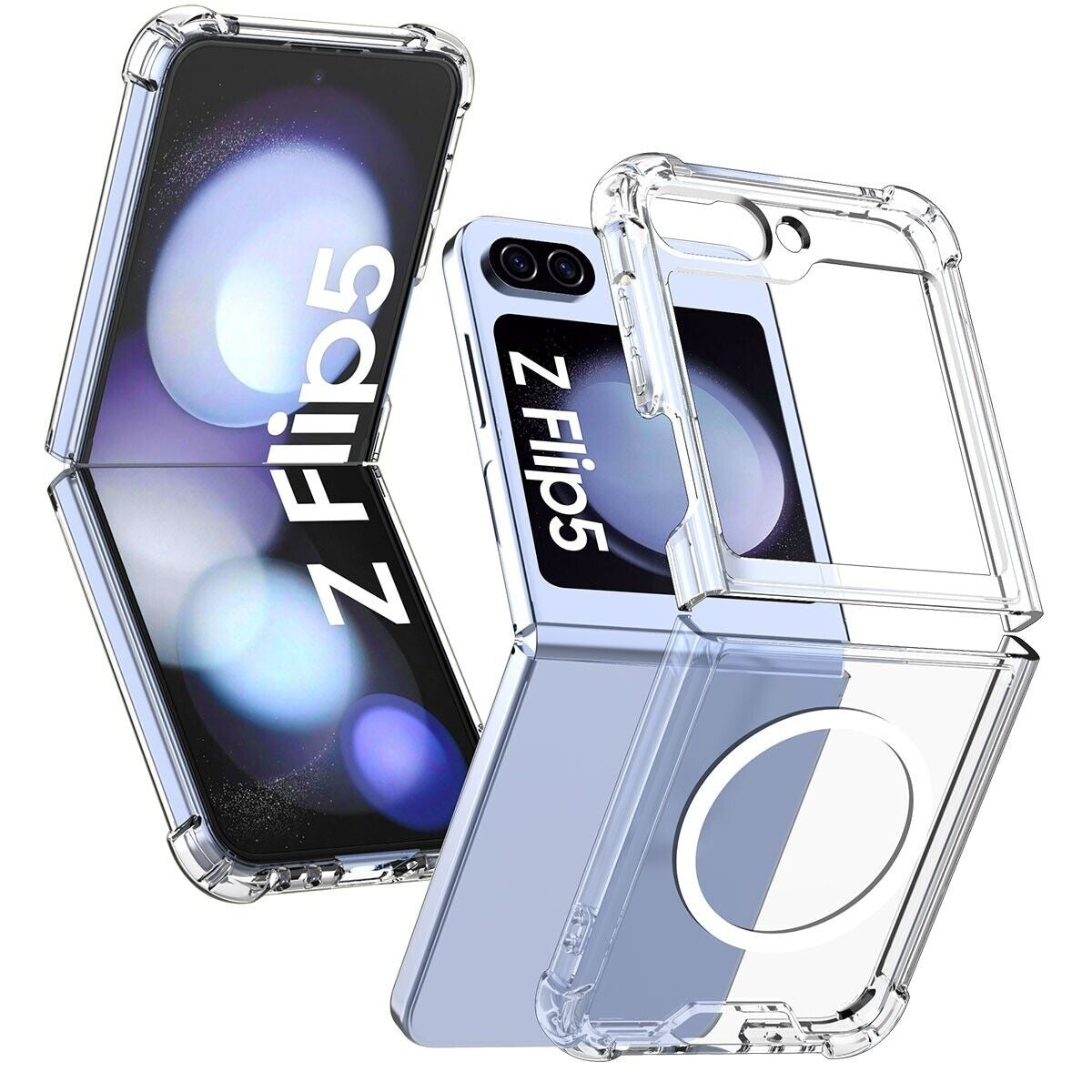 For Samsung Galaxy Z Flip 5 Magsafe Magnetic Case Transparent