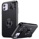 For Apple iPhone 7/8/SE2/SE3 Autofocus Slide Camera Cover Ring Case Black