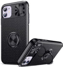 For Apple iPhone 14 Plus Autofocus Slide Camera Cover Ring Case Black
