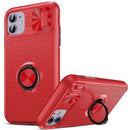 For Apple iPhone 7/8/SE2/SE3 Autofocus Slide Camera Cover Ring Case Red