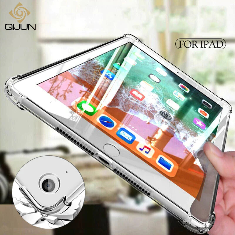 Clear Soft TPU Cover For Apple iPad 10.2 8th Gen 2020 ShockProof Bumper Case