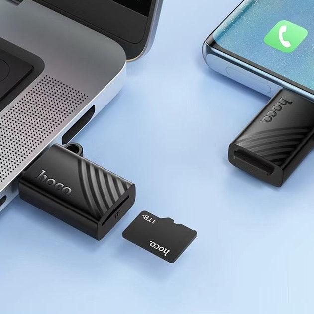 HOCO HB53 Mini Type-C To TF 2.0 Card Reader 480 Mbps Black