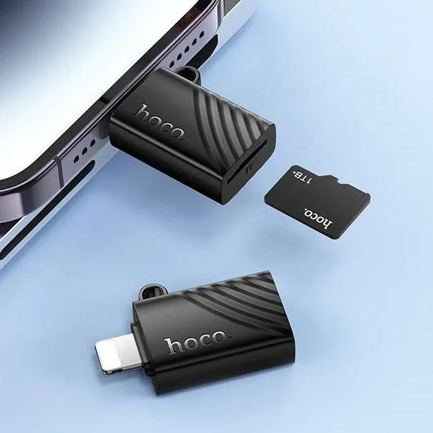 HOCO HB53 Mini iP To TF 2.0 Card Reader 480 Mbps Black